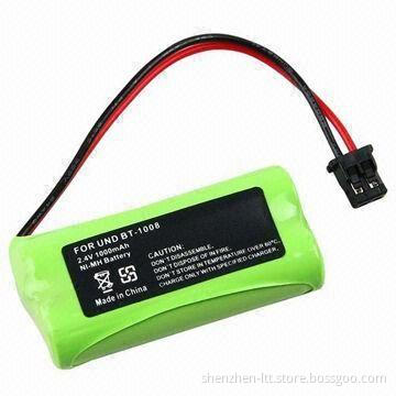 Cordless Phone Rechargeable Battery Pack, Ni-Mh AAA 1,000mAh for BT-1008, Rated Voltage of 2.4V